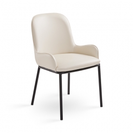 Bennett Dining Chair: Taupe Leatherette